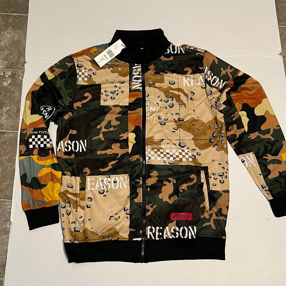 Reason Brand Camo Track Jacket Men's Size Large NWT